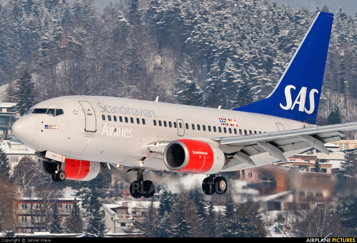 SAS - Scandinavian Airlines LN-RPY aircraft at Innsbruck