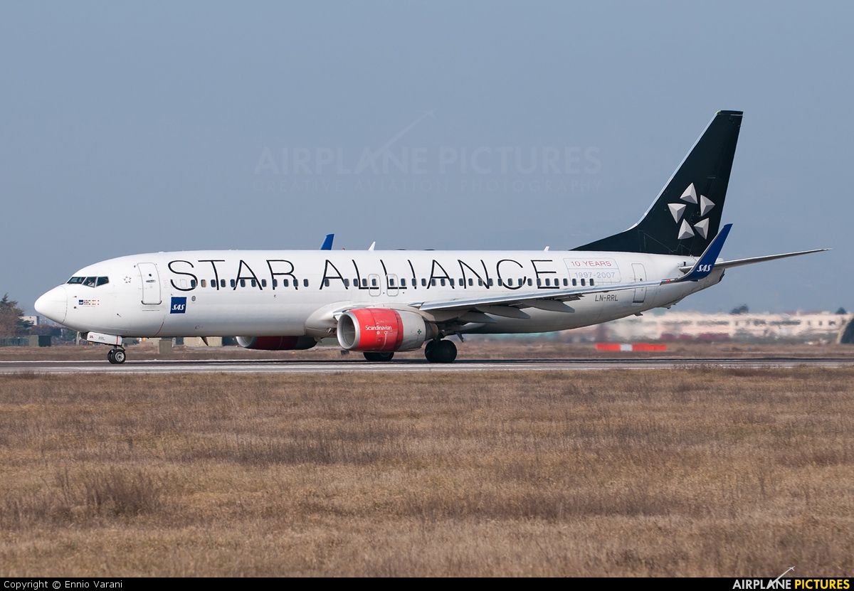 SAS - Scandinavian Airlines LN-RRL aircraft at Verona - Villafranca