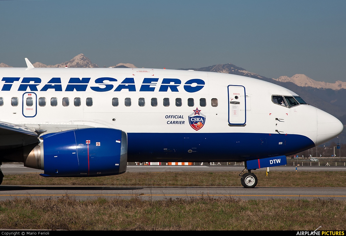 Transaero Airlines EI-DTW aircraft at Bergamo - Orio al Serio