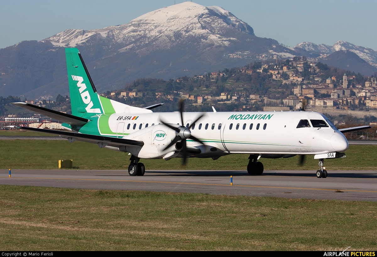 Moldavian Airlines ER-SFA aircraft at Bergamo - Orio al Serio