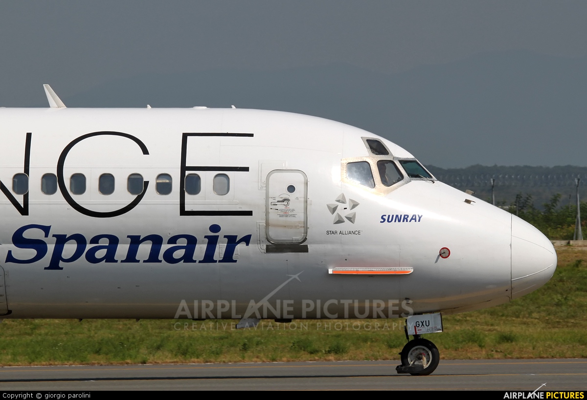 Spanair EC-GXU aircraft at Milan - Malpensa
