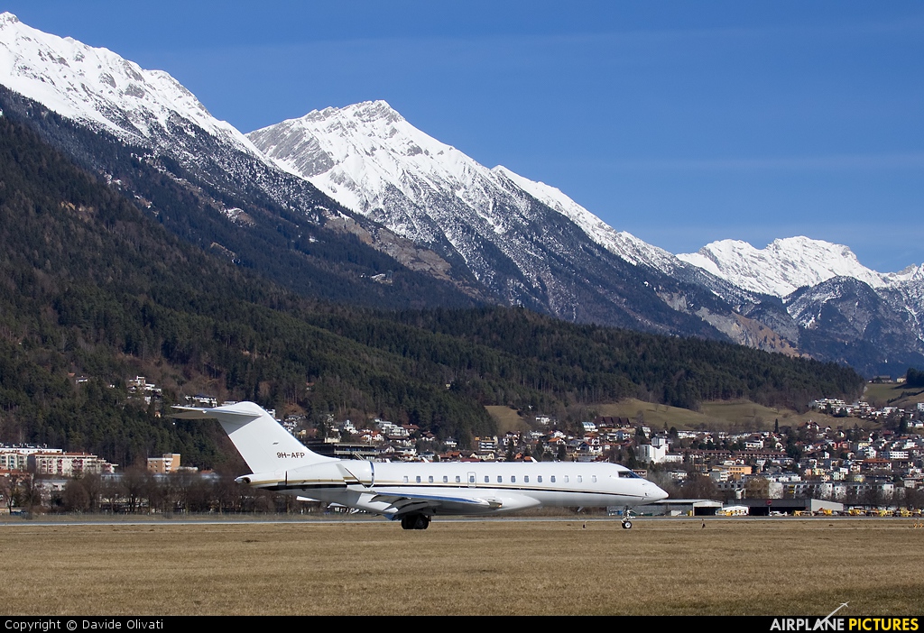 Comlux Aviation 9H-AFP aircraft at Innsbruck
