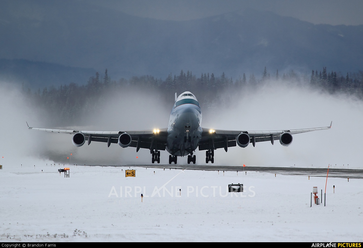 Cathay Pacific Cargo B-LIB aircraft at Anchorage - Ted Stevens Intl / Kulis Air National Guard Base
