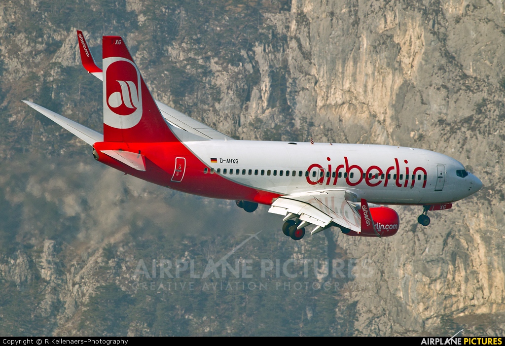 Air Berlin D-AHXG aircraft at Innsbruck