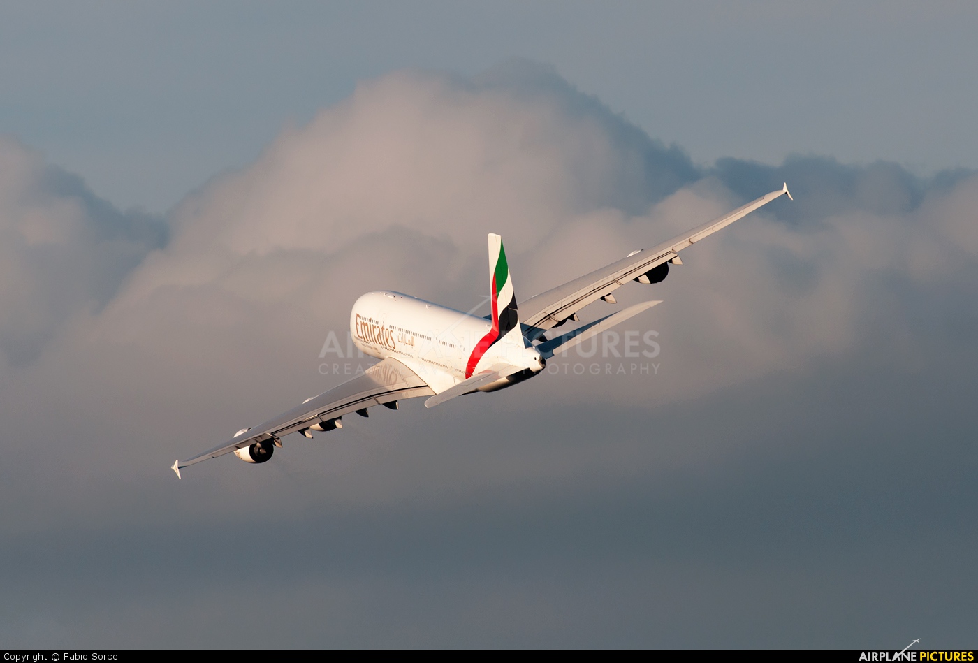 Emirates Airlines A6-EDA aircraft at Rome - Fiumicino