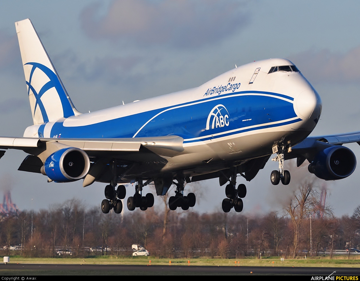 Air Bridge Cargo VQ-BIA aircraft at Amsterdam - Schiphol