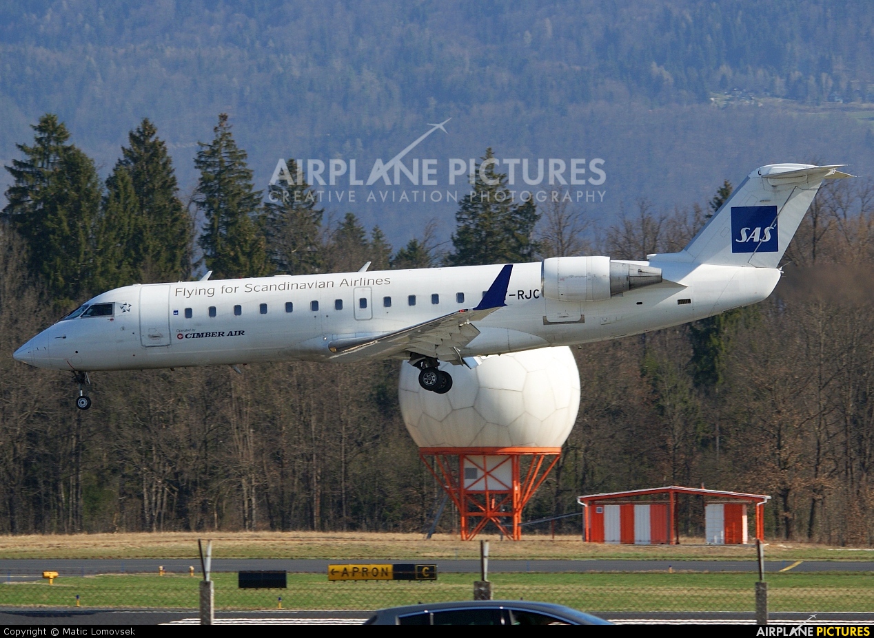 Cimber Air OY-RJC aircraft at Ljubljana - Brnik