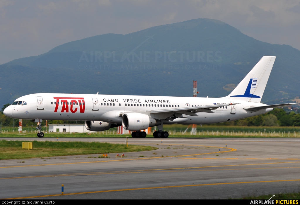 TACV-Cabo Verde Airlines D4-CBP aircraft at Bergamo - Orio al Serio