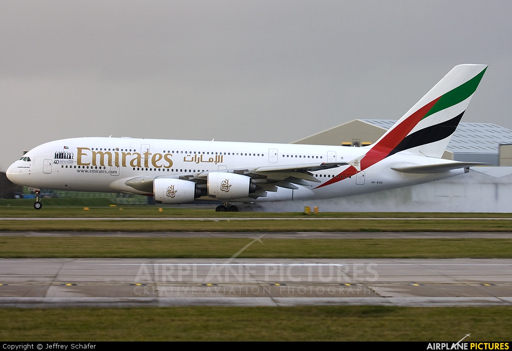 Emirates Airlines A6-EDD aircraft at Manchester
