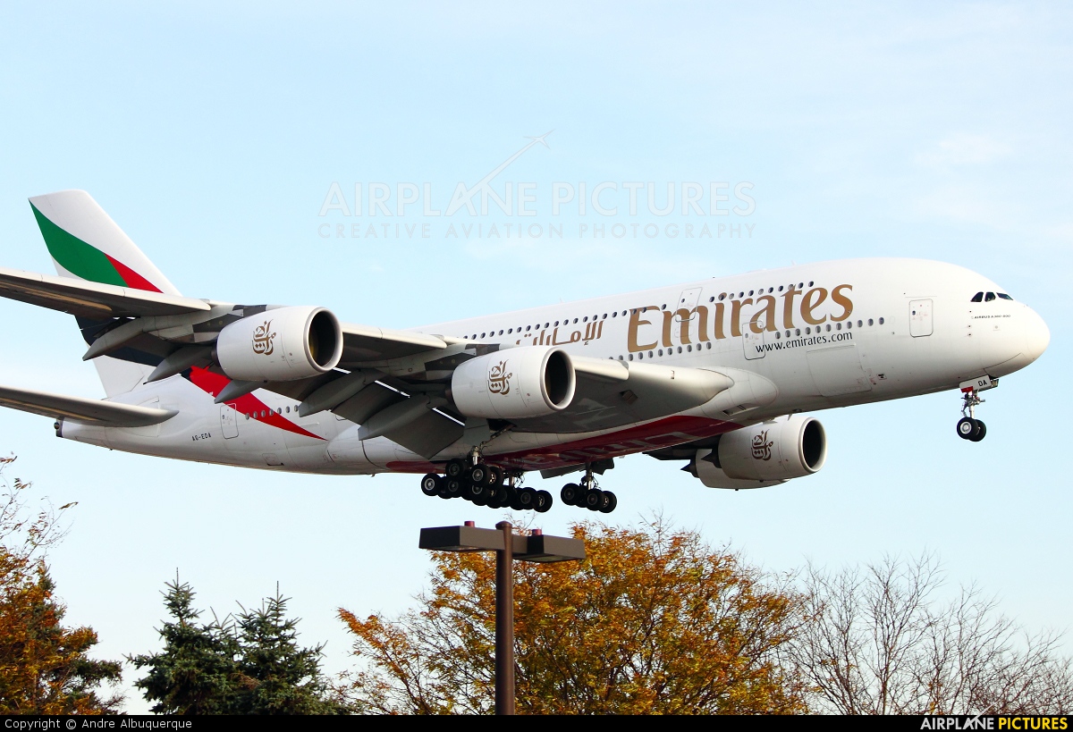 Emirates Airlines A6-EDA aircraft at Toronto - Pearson Intl, ON