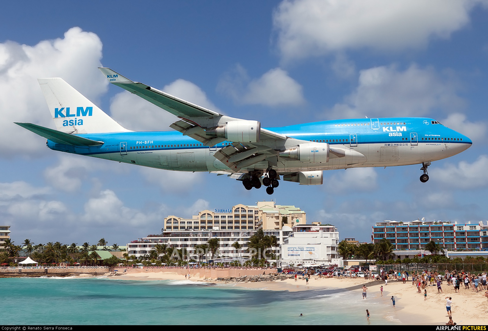 KLM Asia PH-BFH aircraft at Sint Maarten - Princess Juliana Intl