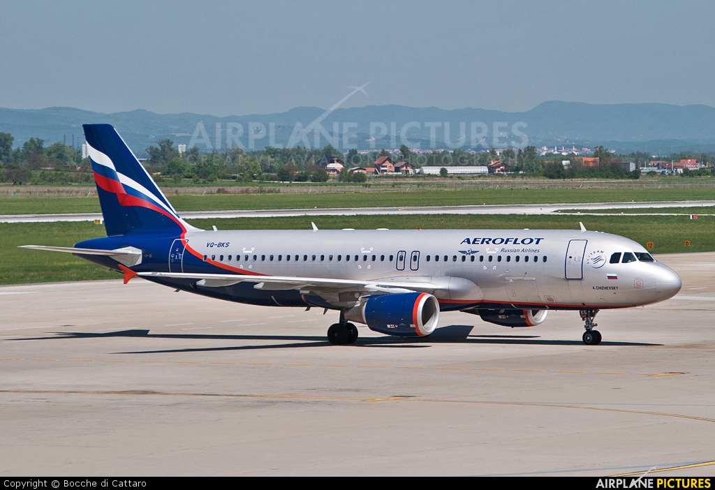 Aeroflot VQ-BKS aircraft at Zagreb