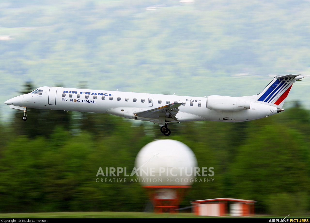 Air France - Regional F-GUFD aircraft at Ljubljana - Brnik