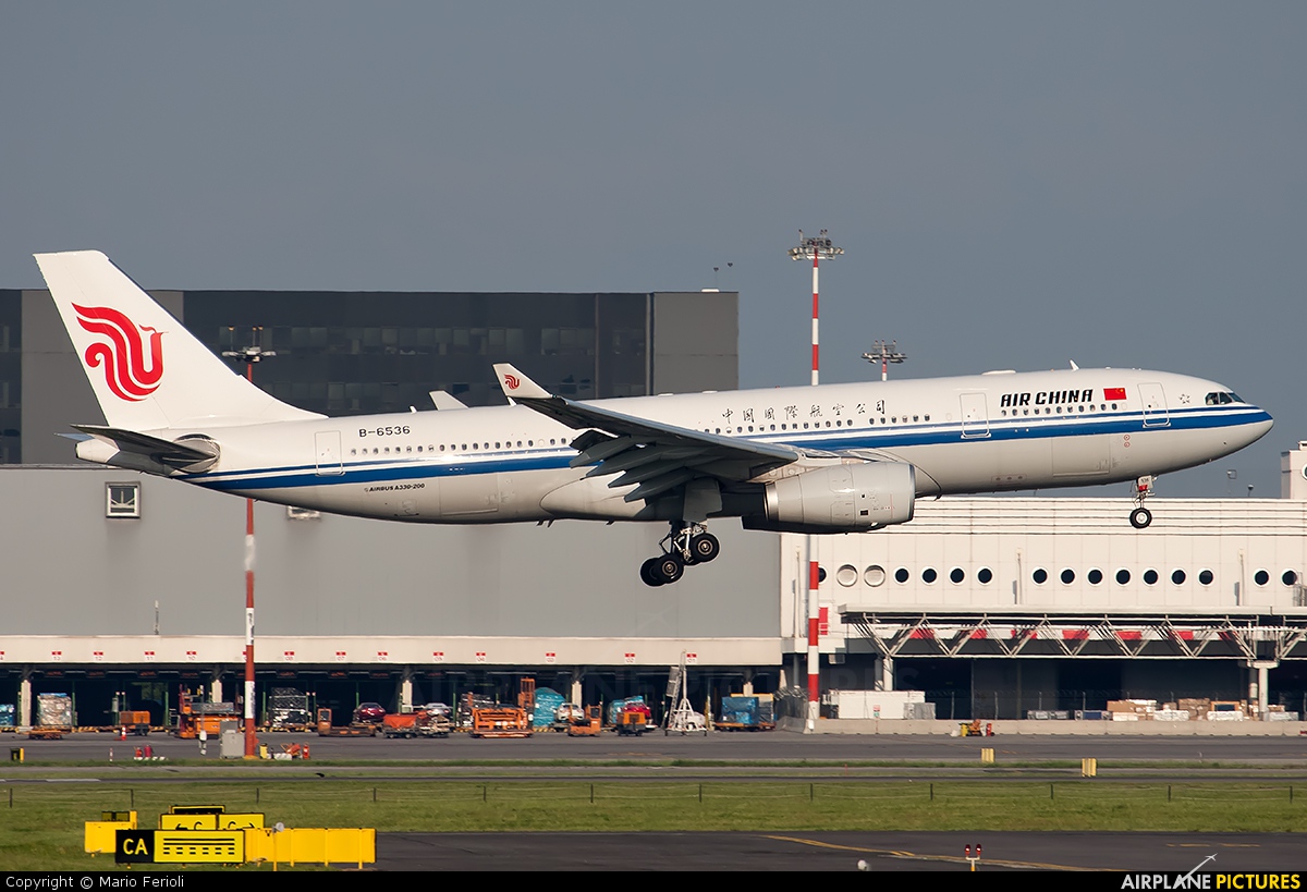 Air China B-6536 aircraft at Milan - Malpensa