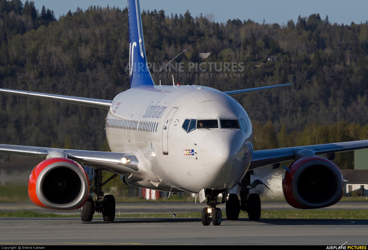 SAS - Scandinavian Airlines LN-TUM aircraft at Trondheim - Vaernes