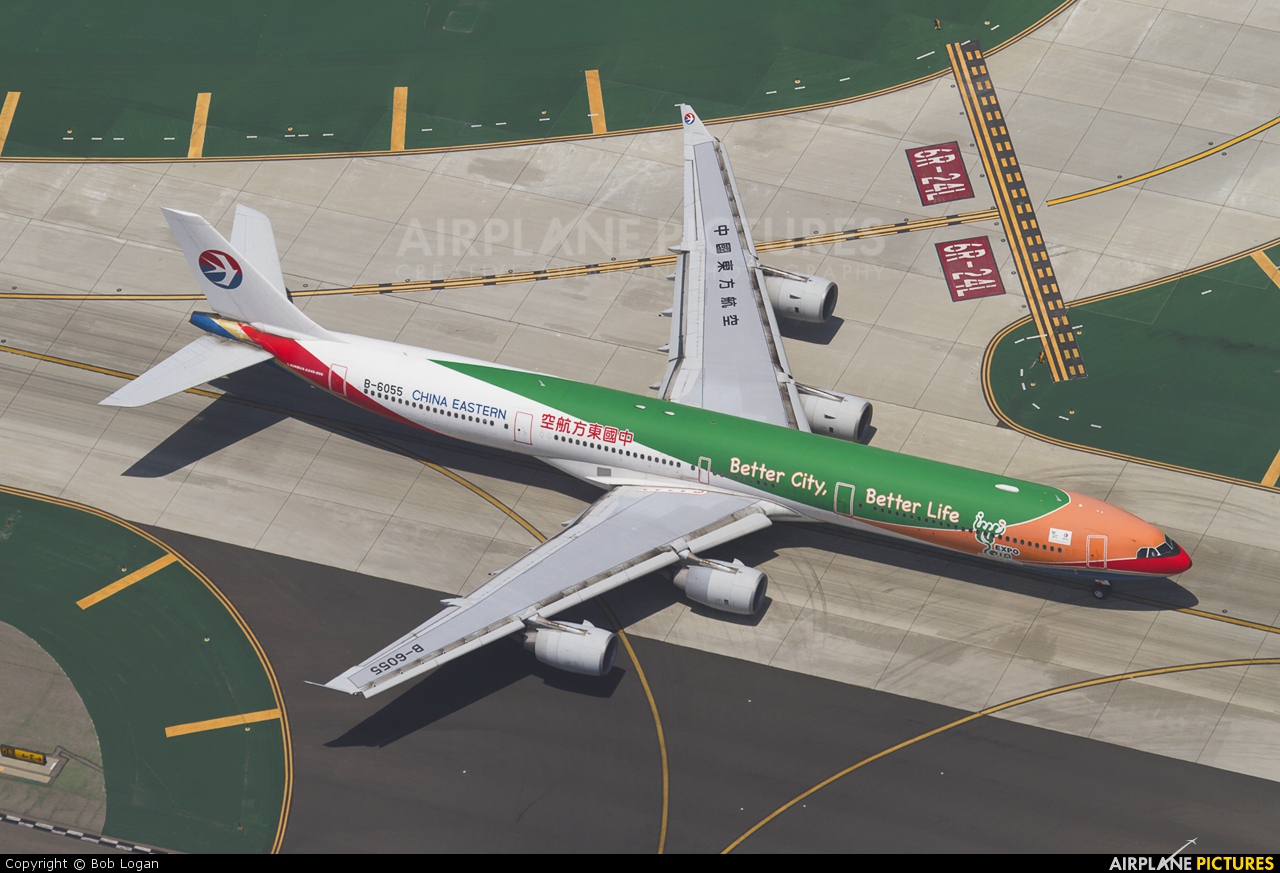China Eastern Airlines B-6055 aircraft at Los Angeles Intl