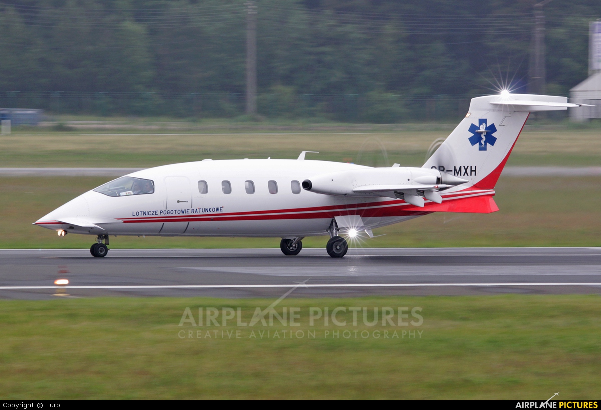 Polish Medical Air Rescue - Lotnicze Pogotowie Ratunkowe SP-MXH aircraft at Gdańsk - Lech Wałęsa
