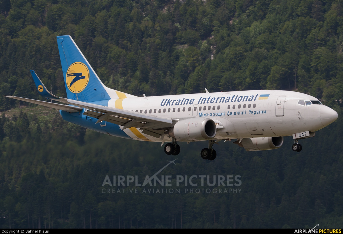 Ukraine International Airlines UR-GAT aircraft at Innsbruck