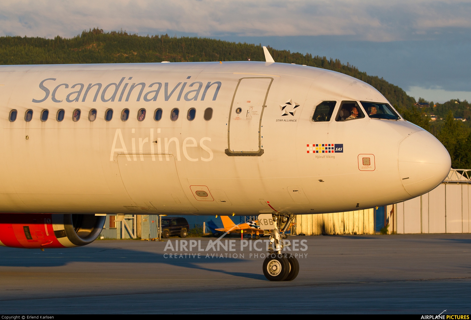 SAS - Scandinavian Airlines OY-KBB aircraft at Trondheim - Vaernes