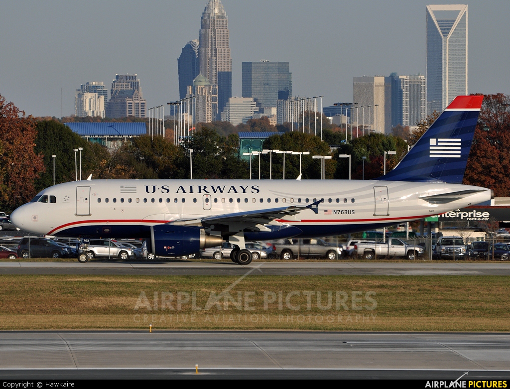 US Airways N763US aircraft at Charlotte - Douglas Intl