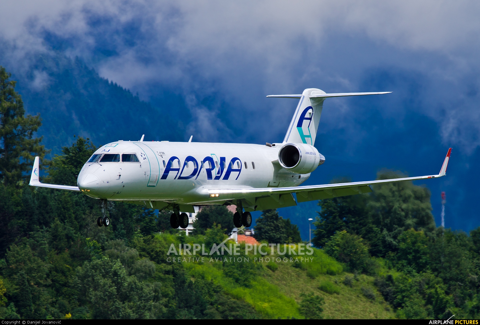 Adria Airways S5-AAJ aircraft at Innsbruck
