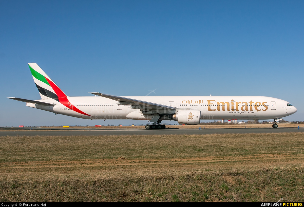 Emirates Airlines A6-EMX aircraft at Prague - Václav Havel