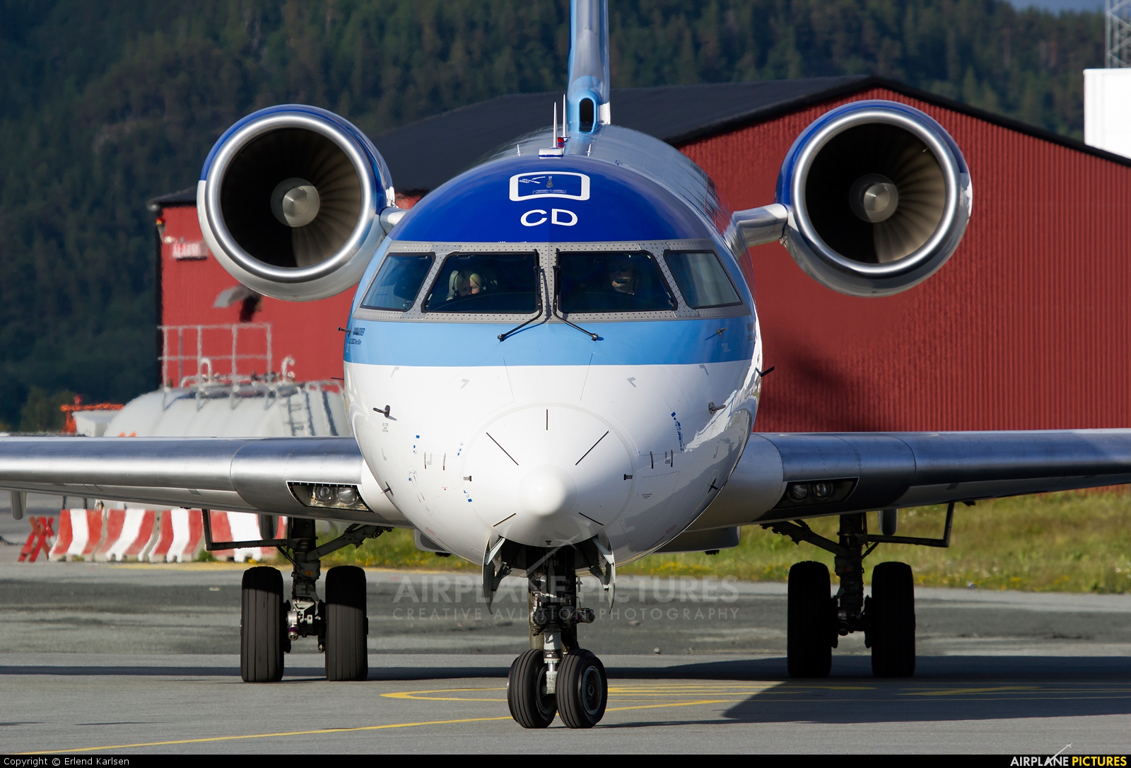 Estonian Air ES-ACD aircraft at Trondheim - Vaernes