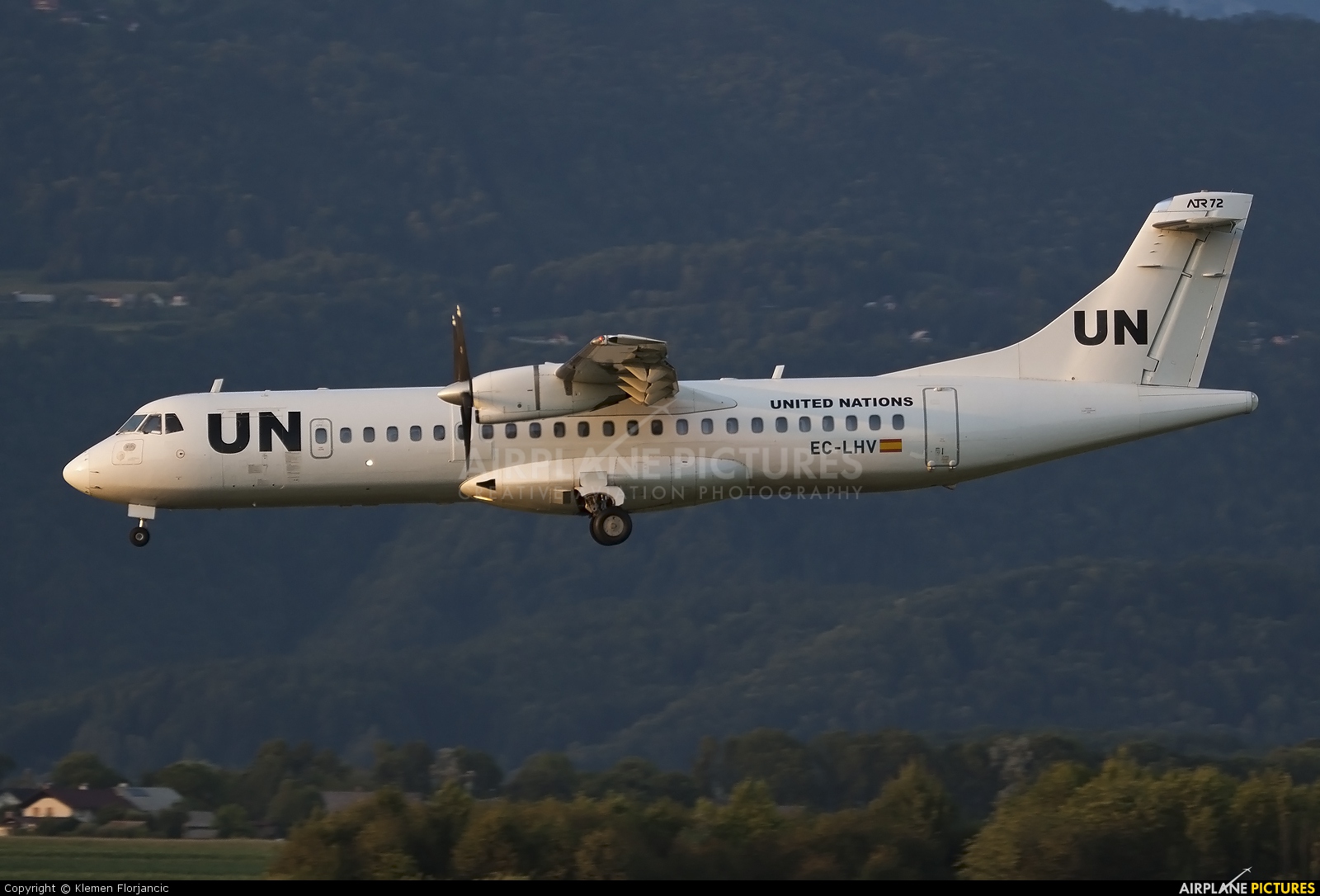 United Nations EC-LHV aircraft at Ljubljana - Brnik