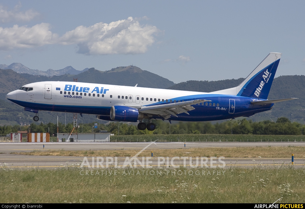 Blue Air YR-BAJ aircraft at Bergamo - Orio al Serio