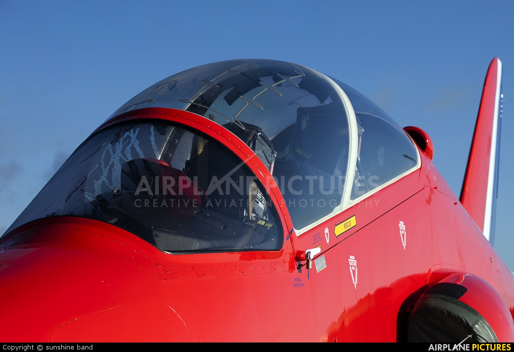 Royal Air Force "Red Arrows" XX245 aircraft at Waddington