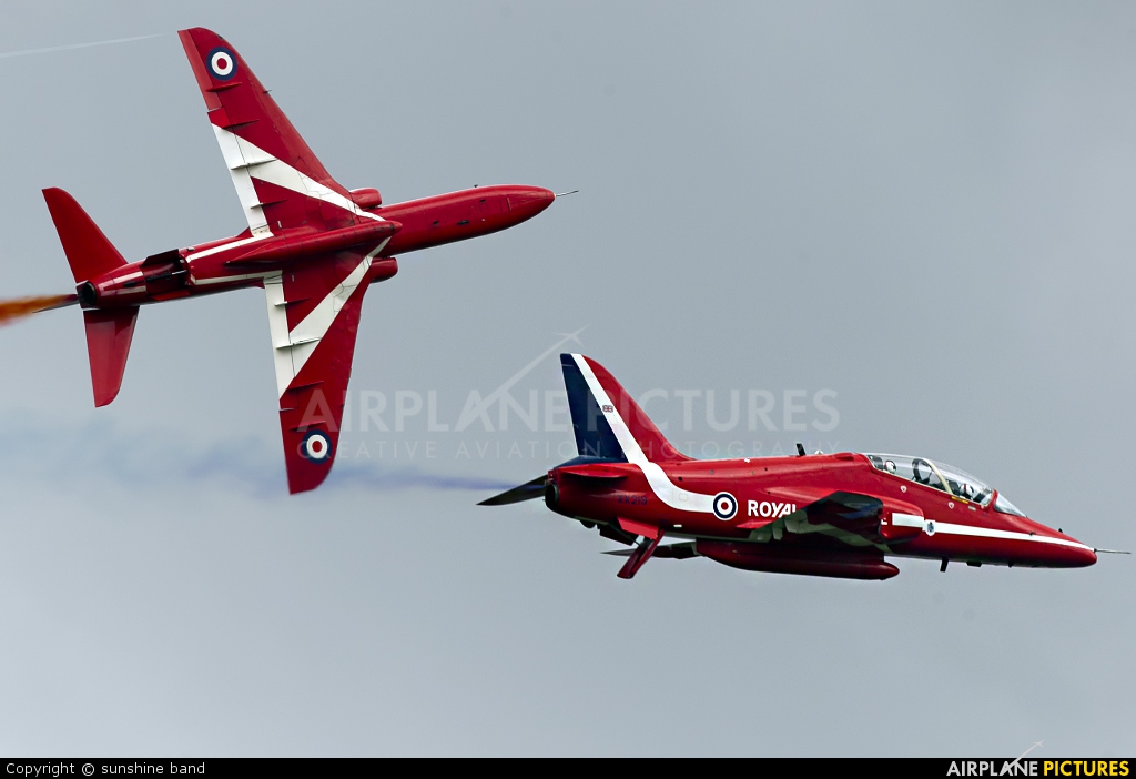 Royal Air Force "Red Arrows" XX219 aircraft at Waddington