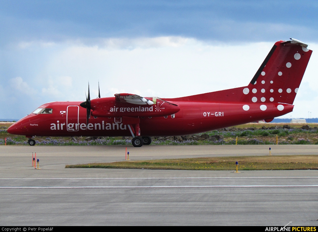 Air Greenland OY-GRI aircraft at Keflavik