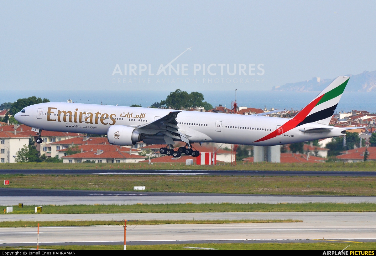 Emirates Airlines A6-ECW aircraft at Istanbul - Ataturk
