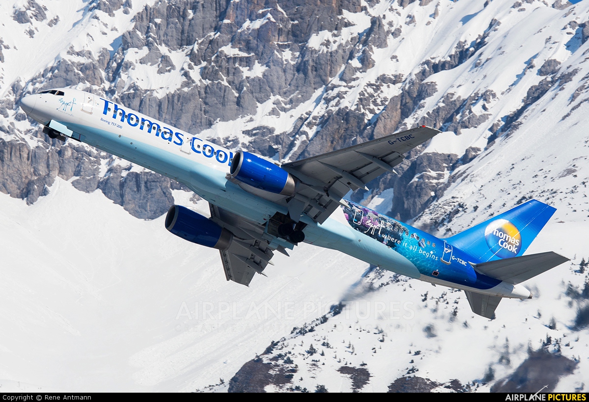 Thomas Cook G-TCBC aircraft at Innsbruck