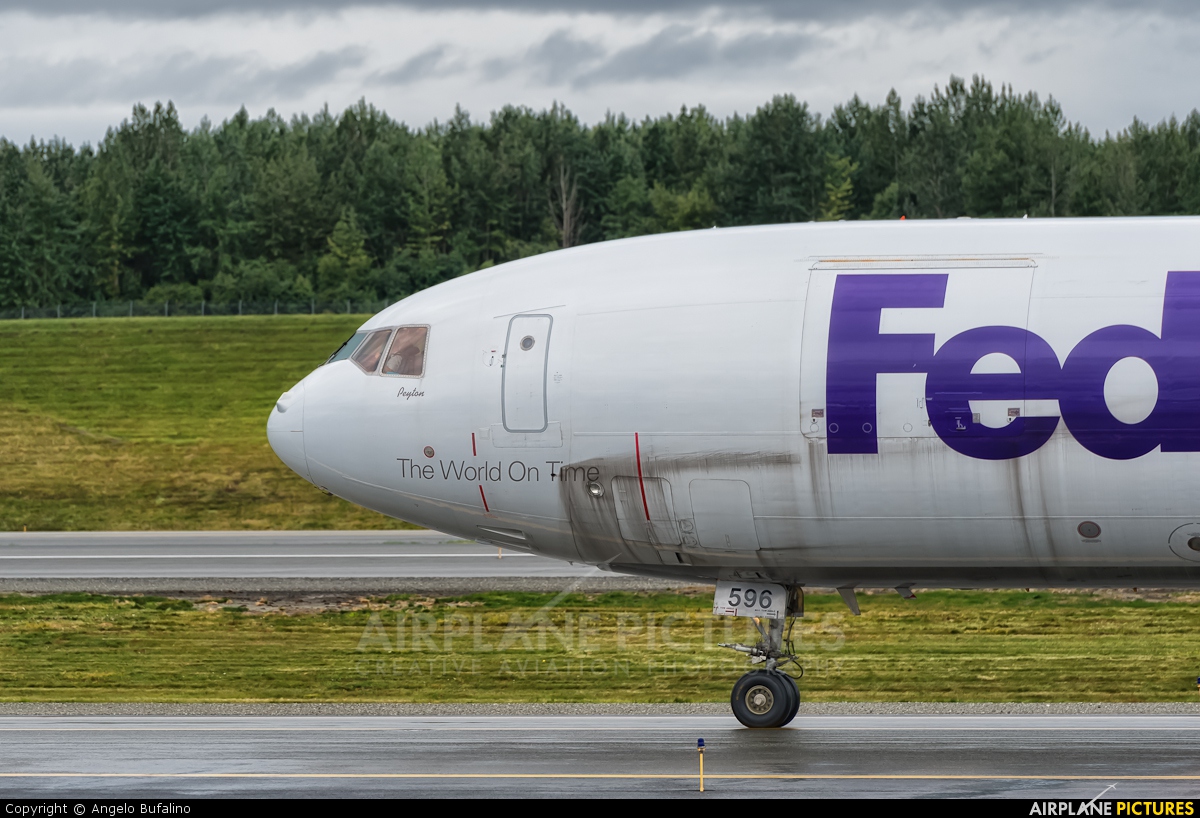 FedEx Federal Express N596FE aircraft at Anchorage - Ted Stevens Intl / Kulis Air National Guard Base