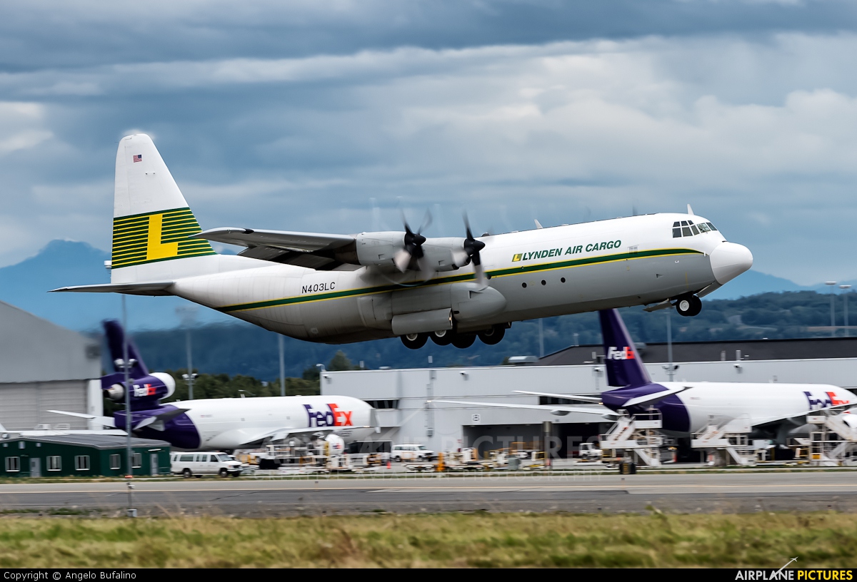 Lynden Air Cargo N403LC aircraft at Anchorage - Ted Stevens Intl / Kulis Air National Guard Base