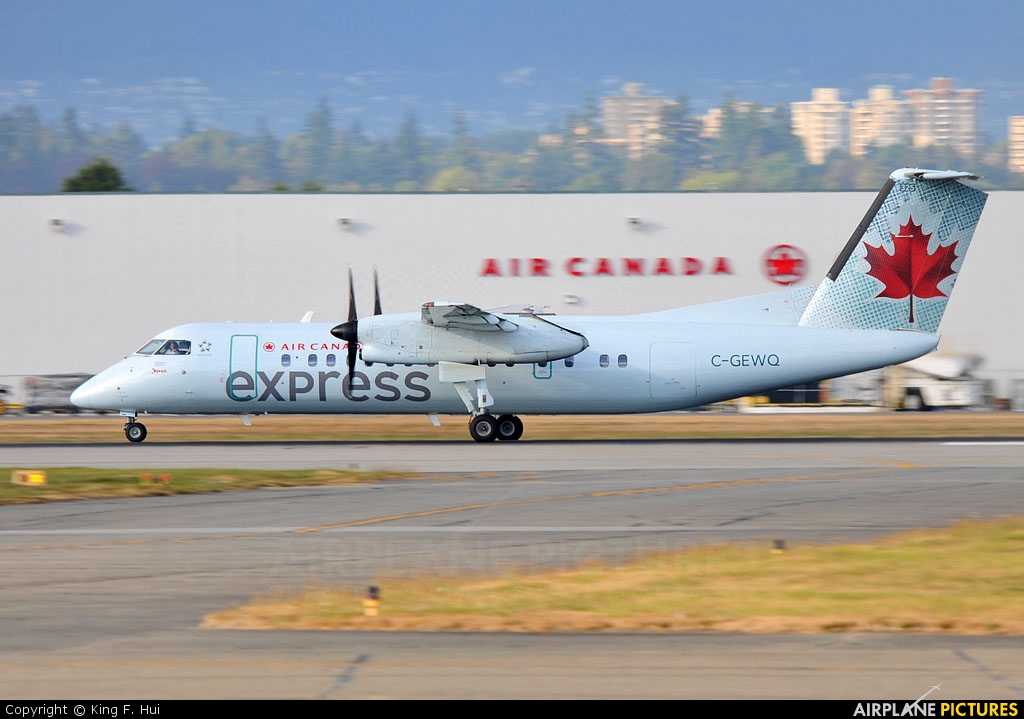 Air Canada Express C-GEWQ aircraft at Vancouver Intl, BC