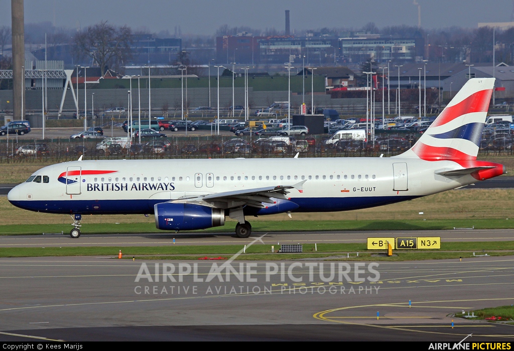 British Airways G-EUUT aircraft at Amsterdam - Schiphol