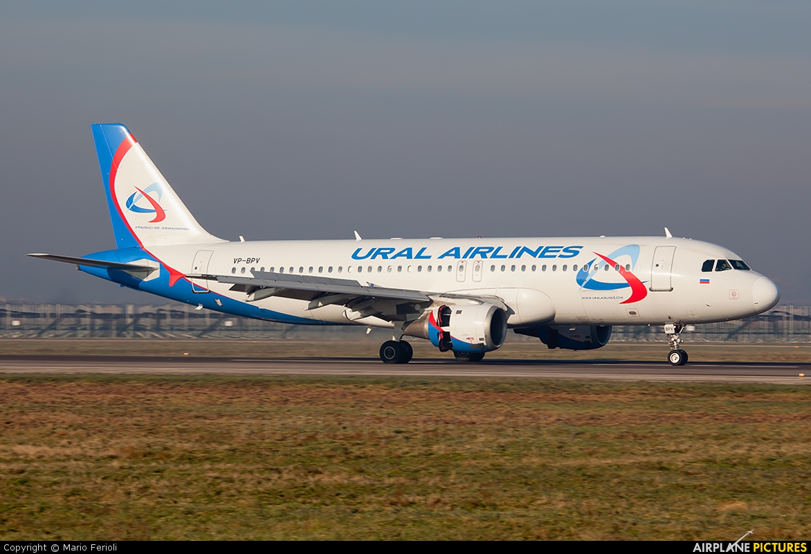 Ural Airlines VP-BPV aircraft at Verona - Villafranca