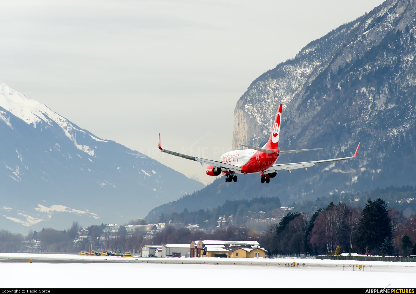 Air Berlin D-AHXF aircraft at Innsbruck