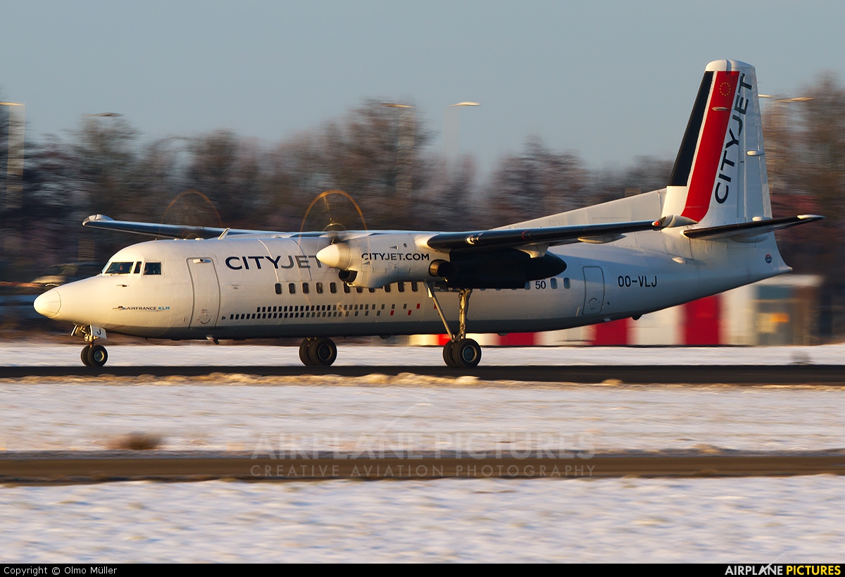 CityJet OO-VLJ aircraft at Rotterdam