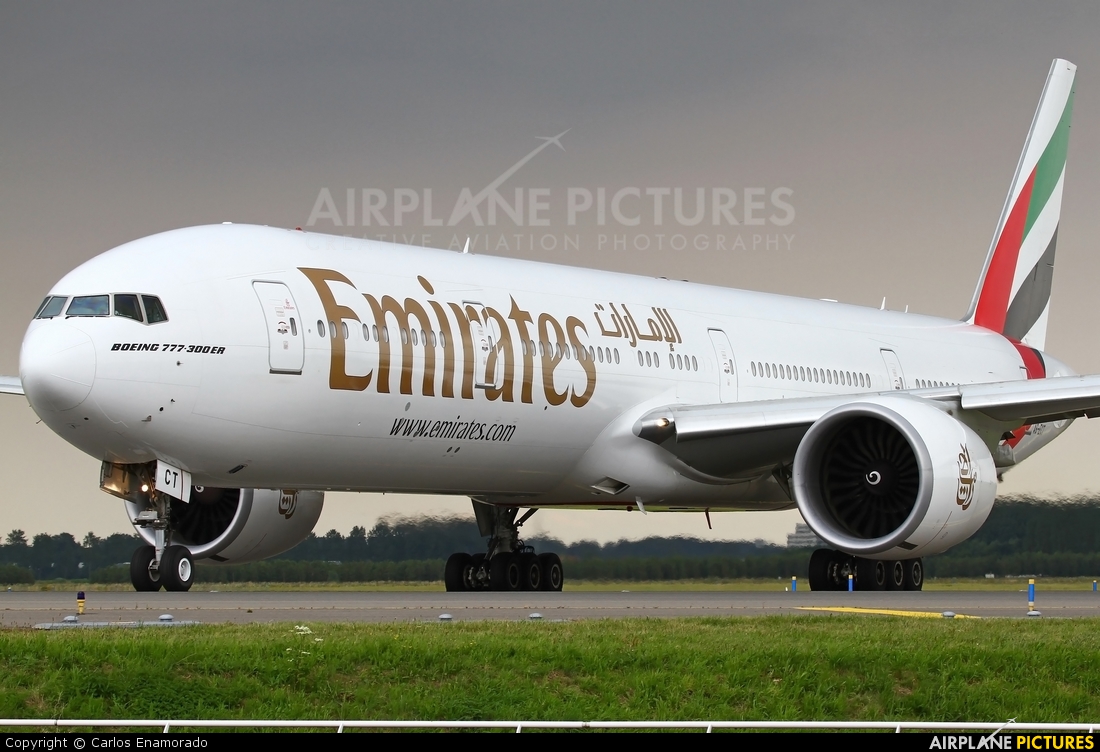 Emirates Airlines A6-ECT aircraft at Amsterdam - Schiphol