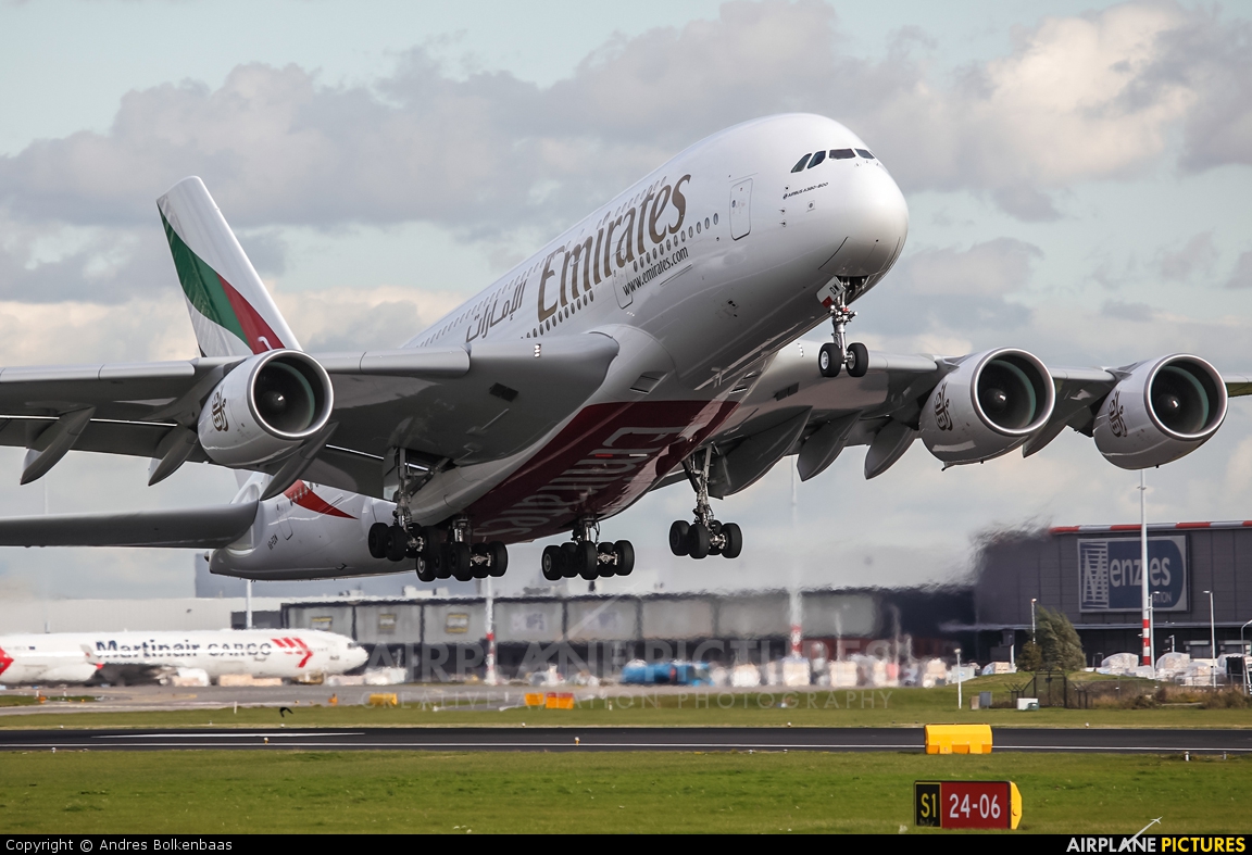 Emirates Airlines A6-EDW aircraft at Amsterdam - Schiphol