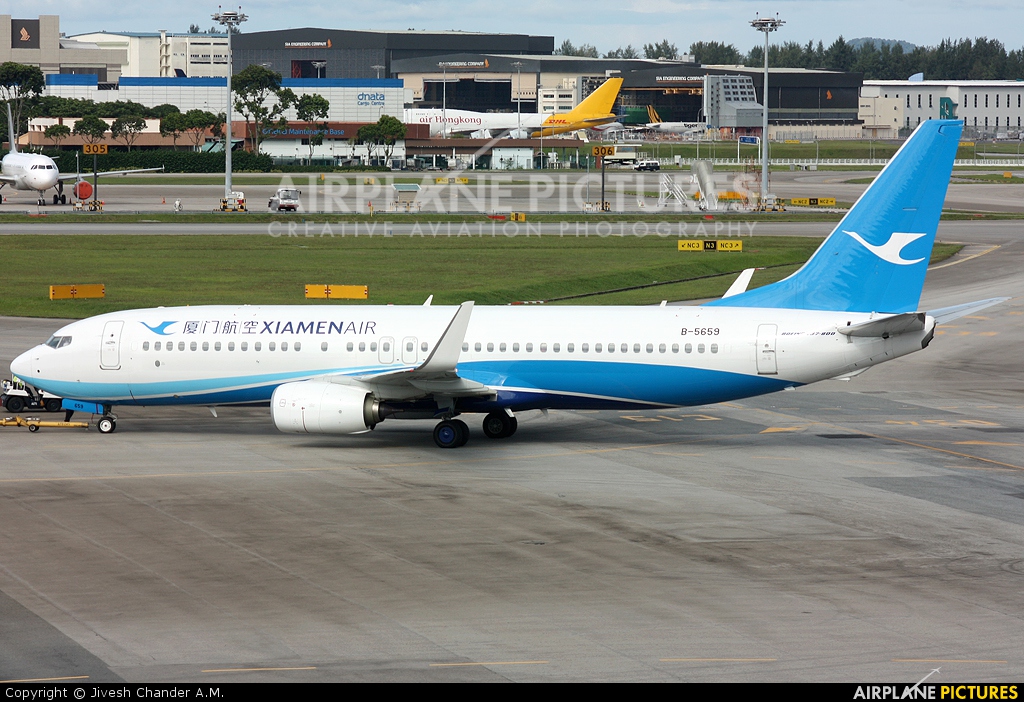 Xiamen Airlines B-5659 aircraft at Singapore - Changi