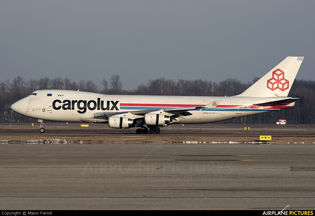 Cargolux LX-OCV aircraft at Milan - Malpensa