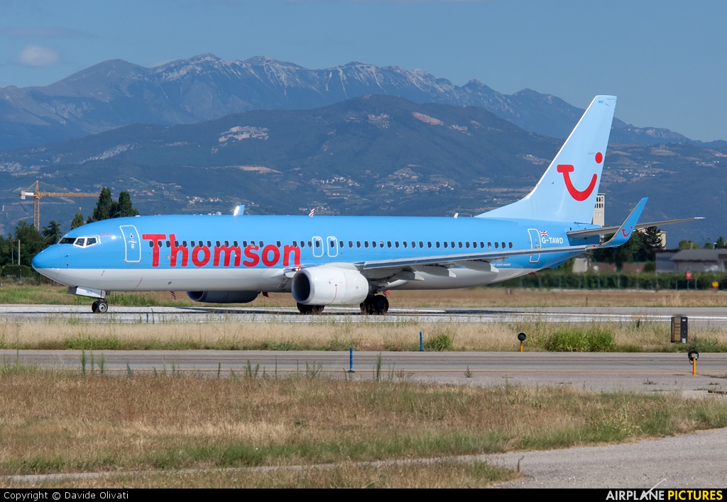 Thomson/Thomsonfly G-TAWD aircraft at Verona - Villafranca