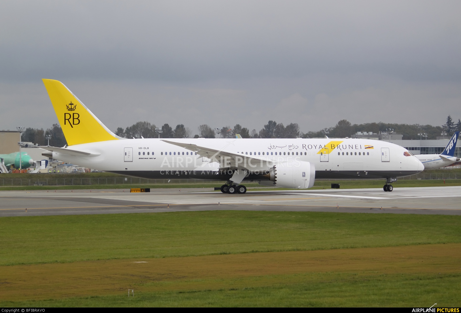 Royal Brunei Airlines V8-DLB aircraft at Everett - Snohomish County / Paine Field