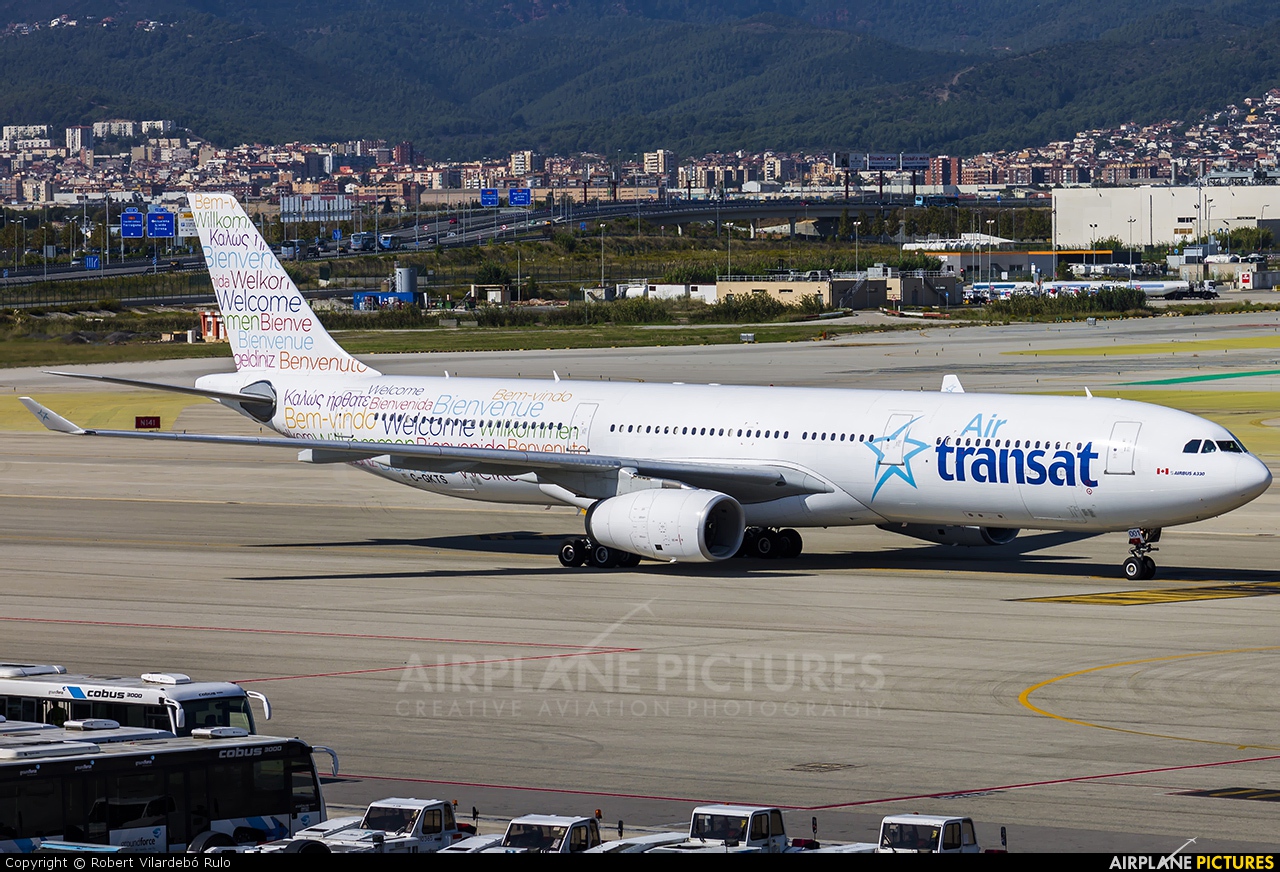 Air Transat C-GKTS aircraft at Barcelona - El Prat