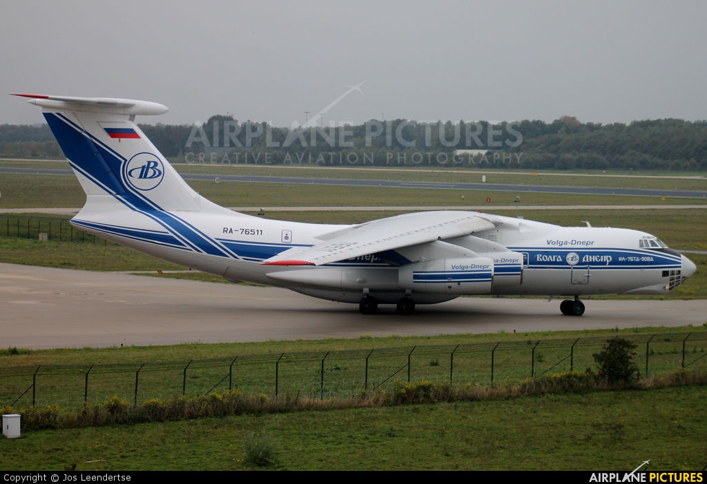 Volga Dnepr Airlines RA-76511 aircraft at Eindhoven