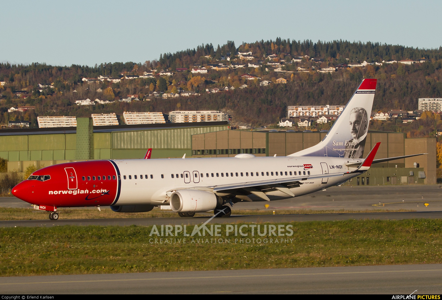 Norwegian Air Shuttle LN-NOI aircraft at Trondheim - Vaernes